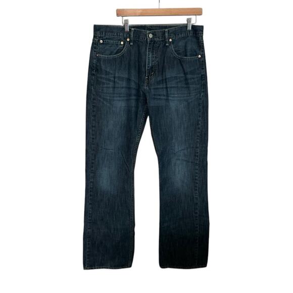 Men's Levis 527 Bootcut Leg Denim Blue Jeans Tag Size 36x34 Measures 36x33.5